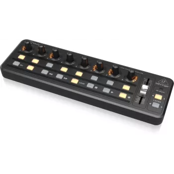 MIDI-toetsenbord USB Behringer X-TOUCH MINI bedieningstype toetsen draaiknoppen schuifregelaars