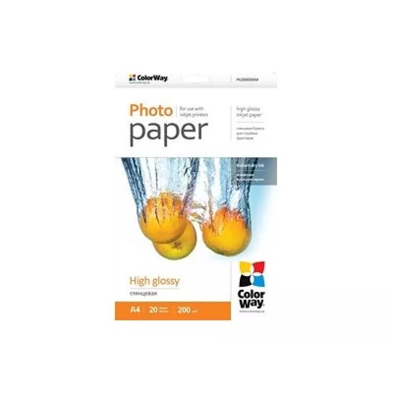 Fotopapier A4 Colorway PG2300504R wit glanzend