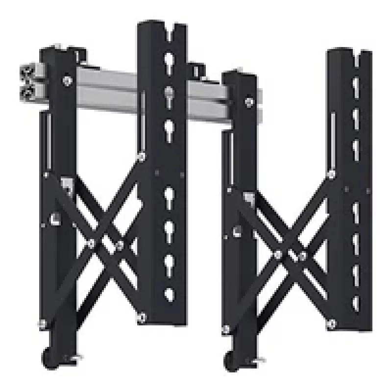 AG Neovo VWM-02 videowandbeugel, Push-to-Open, 2 montagearmen, voor 42-65 inch (107-165 cm), max. 80 kg, VESA tot 400x400, staal, zwart