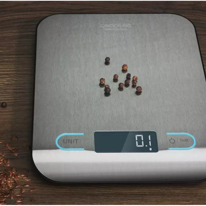 Cecotec keukenweegschaal | CookControl | maximale belasting 5 kg | verdeling 1 g | LCD-display