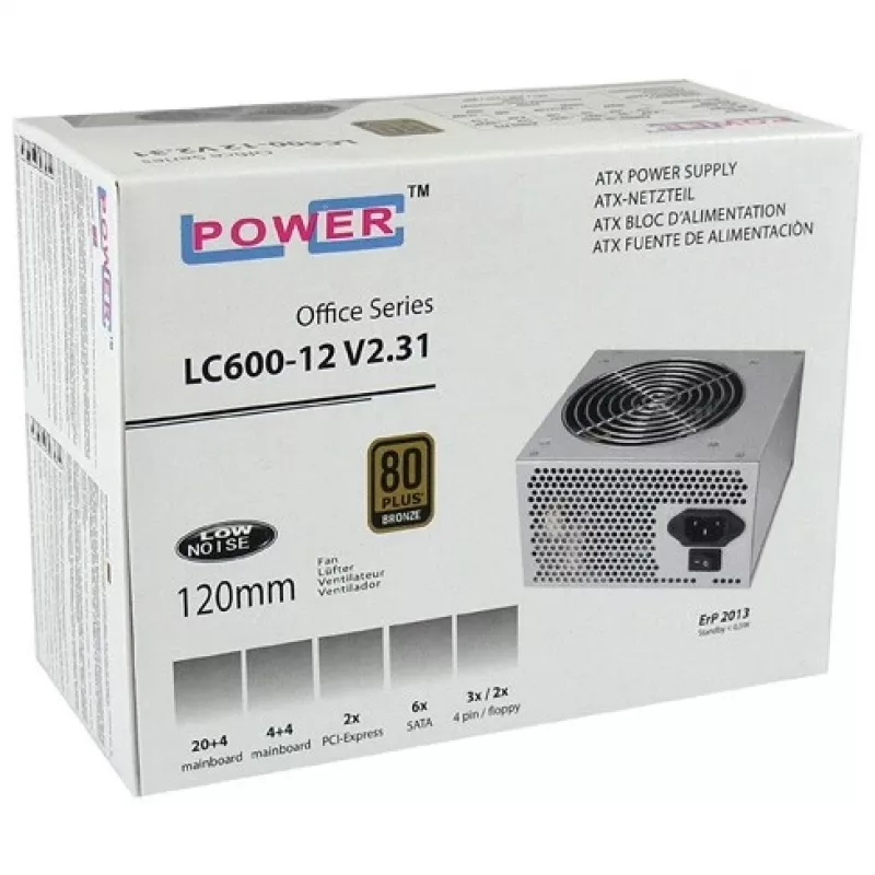 Voeding 450W LC600-12 V2.31 80+ Bronze