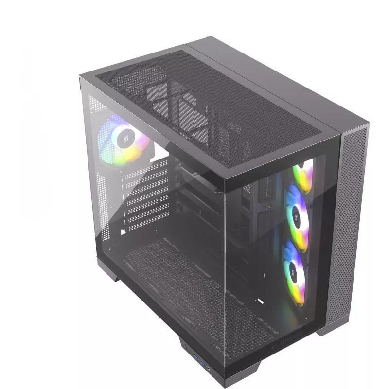 Silentware View A-RGB zwart PC-behuizing VIEWzwart — mid-tower-behuizing met A-RGB-verlichting