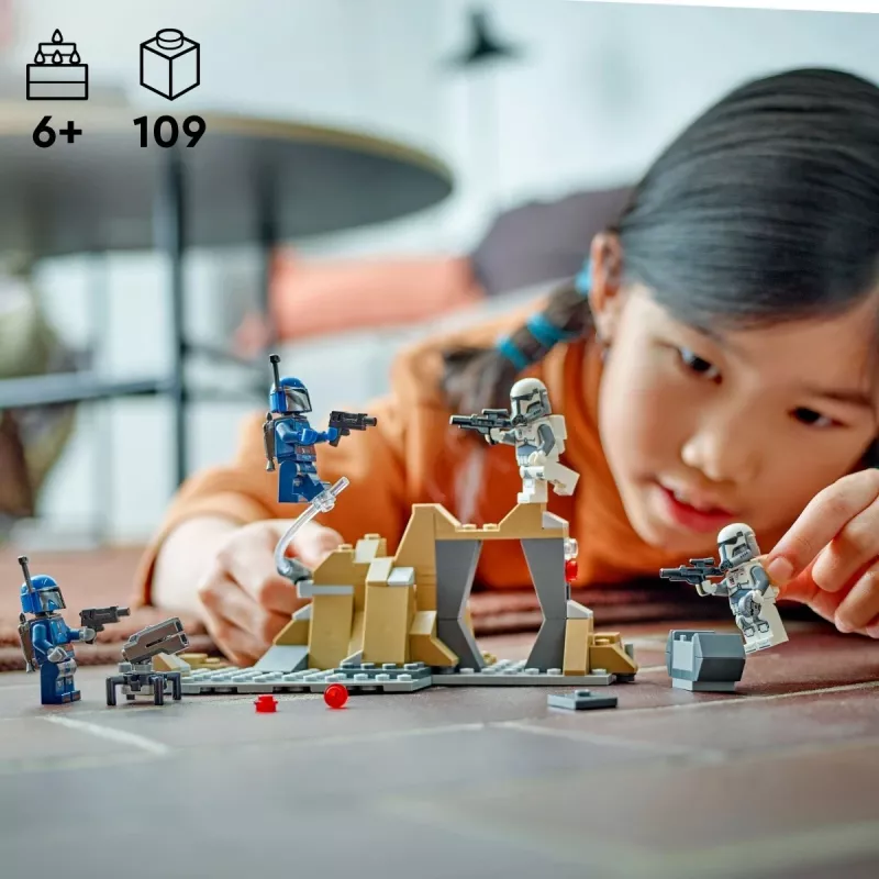 Constructiespeelgoed LEGO Star Wars Ambush on Mandalore Battle Pack 75373 — 4 minifiguren, 109 onderdelen, leeftijd 6+