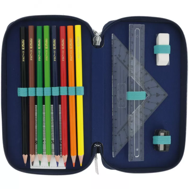 Herlitz TriCase Deep Ocean 31 stuks blauw polyester 190x70x115 mm