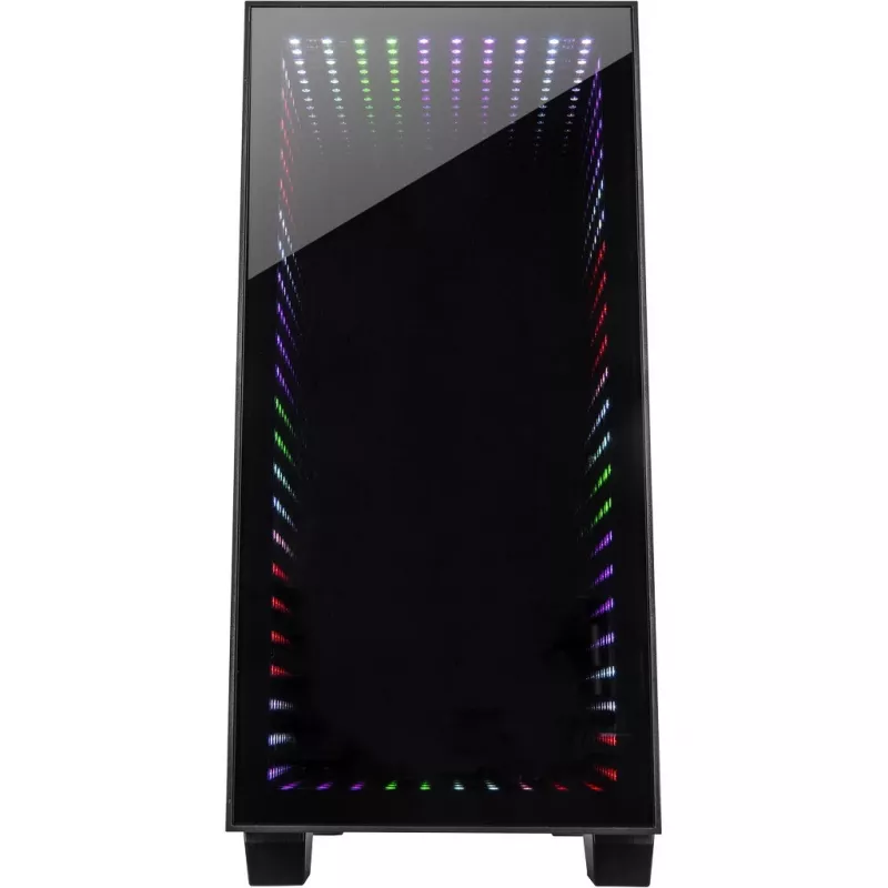 Behuizing INTER-TECH X-608 INFINITY MICRO, microATX, RGB, voor- en zijpaneel van gehard glas, zonder voeding