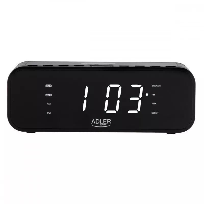 Wekker met radio, alarm en draadloze oplader Adler AD 1192B