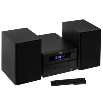Mini hifi-stereosysteem Adler AD 1917 — Bluetooth V5.3, cd/usb/mp3, 2×25 W RMS, FM-tuner, 4-bands equalizer, AUX, zwart