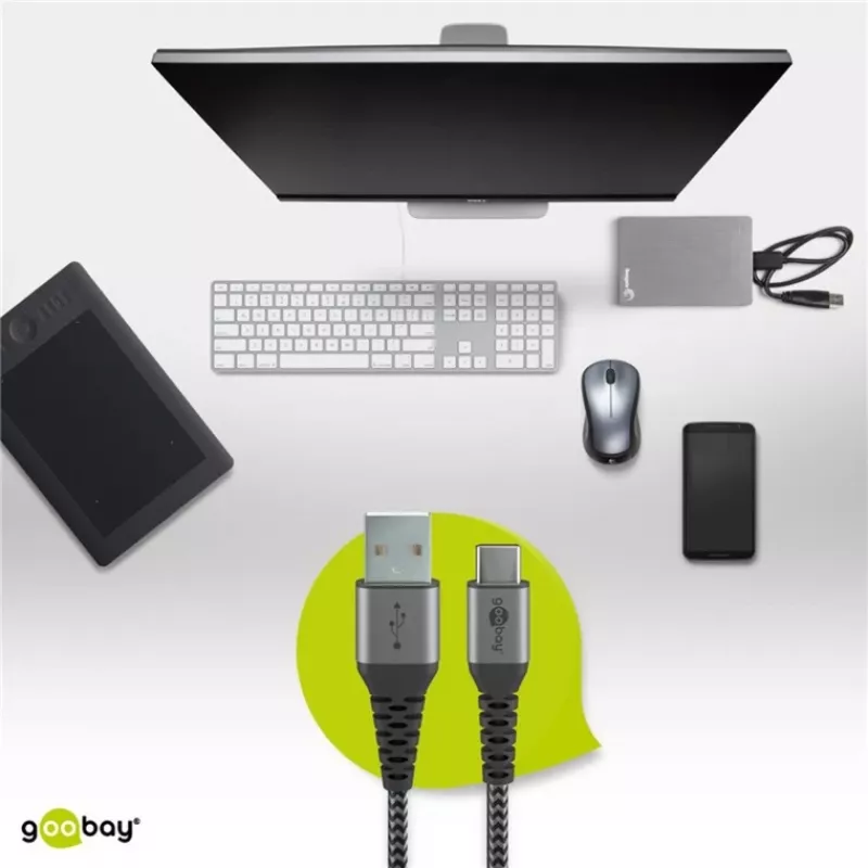 Wentronic 49296 USB-kabel zwart
