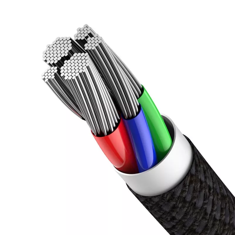 Baseus High Density gevlochten kabel Type-C naar Lightning, PD, 20W, 1m (zwart)