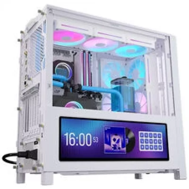Corsair FRAME 4000D LCD RS pc-behuizing, midi-tower, ATX, ARGB, gehard glas - wit