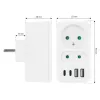 Power splitter MACLEAN MCE249 F/W – 2x stopcontacten (16A + 6A) en 4x USB (2x A, 2x C PD 20W)