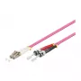 Patchkabel LWL duplex OM4 (multimode, 50/125) LC/ST, LSZH, omkeerbare polariteit, 0,5m, Good Connections®