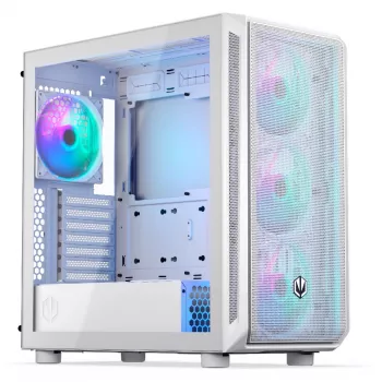 Endorfy Arx 700 ARGB pc-behuizing, midi-tower, ATX, tempered glass - inclusief 4x 140 mm ARGB-ventilator, wit (EY2A017)