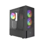 Gembird Fornax 4300 CCC-FC-4300 ATX Midi Tower gamebehuizing, gehard glas, ARGB-ventilatoren, 2x USB 3.1, 1x USB 2.0, zwart