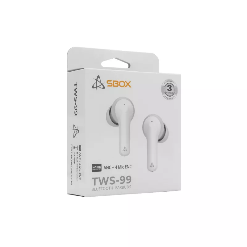 Hoofdtelefoon SBOX EB-TWS99 wit