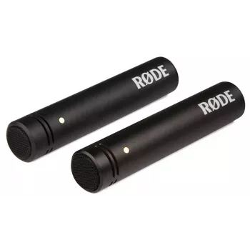 Studio-condensatormicrofoon RØDE M5 — bedraad, 20–20000 Hz, 200 Ω, -34 dB, 20×100 mm, zwart