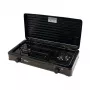 Mpm Kn-02/1kb draagbare gasbrander camping 2 branders geëmailleerd rooster beschermdeksel standaard G30-37 mbar zwart