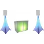 EUROLITE flach Light set AKKU 2x 3W LED-bar met statief – draagbare, oplaadbare LED-barset