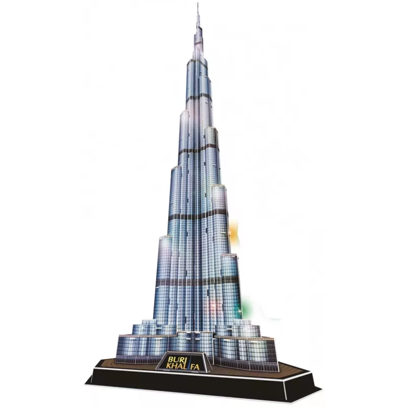 CubicFun L133H 3D-puzzel Burj Khalifa (Light), 136 stukjes, met LED-verlichting