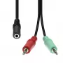 Audiokabel ProXtend 4-pins naar 2× 3-pins M4F2XM3-004, 0,5 m, 0,02 kg