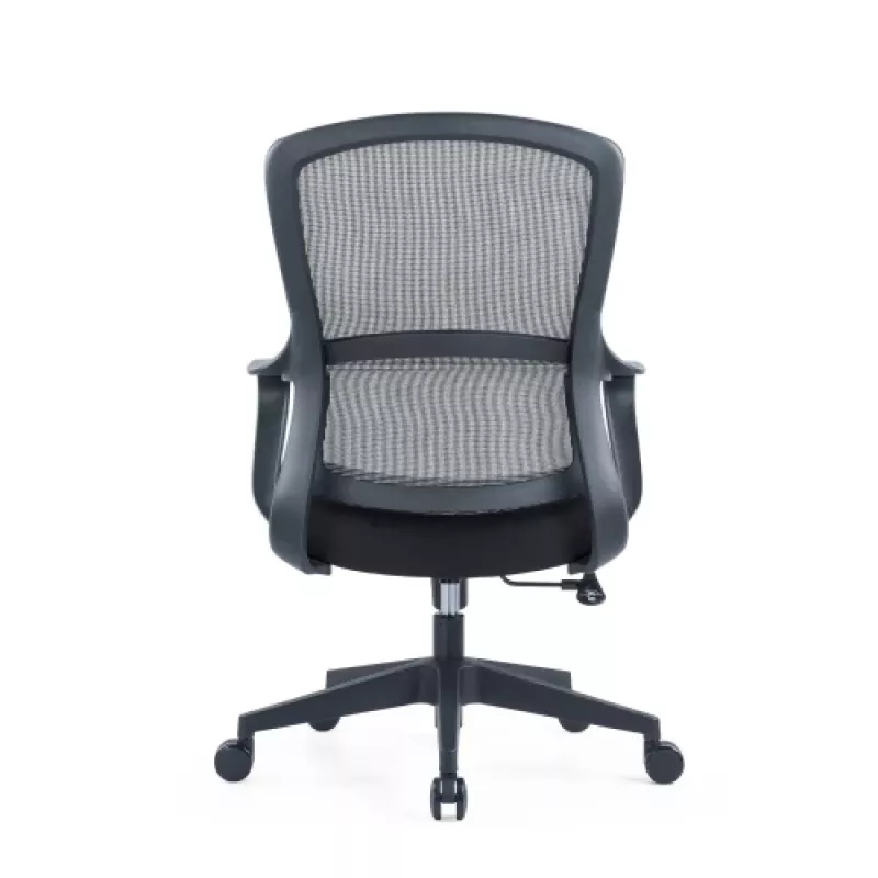 Up Up Darwin ergonomische bureaustoel zwart, zwarte stof + grijs net