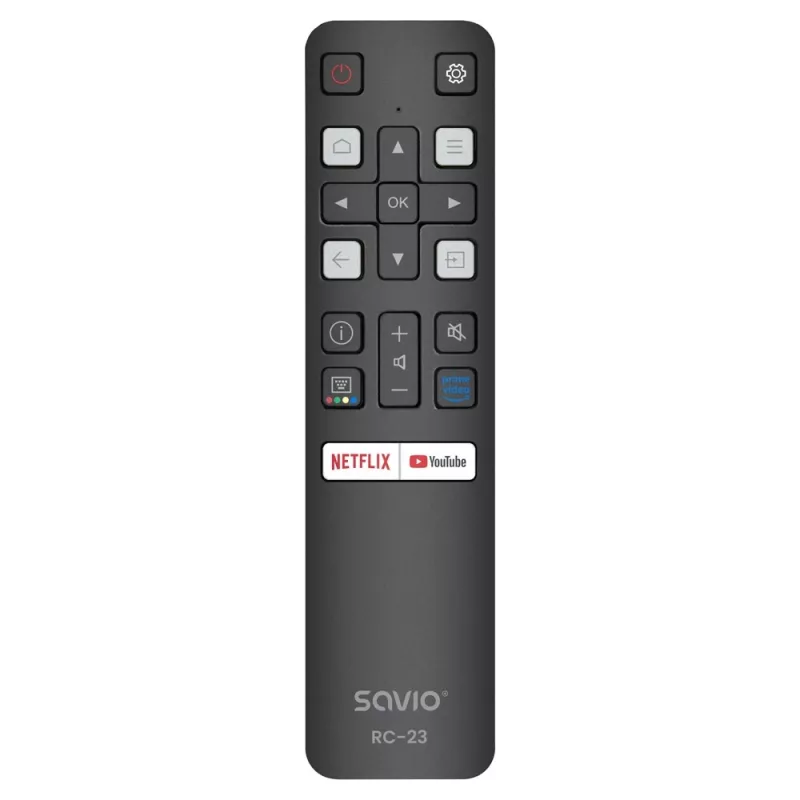 SAVIO RC-23 universele IR-afstandsbediening voor TCL-televisies — 19 toetsen, 10 m bereik