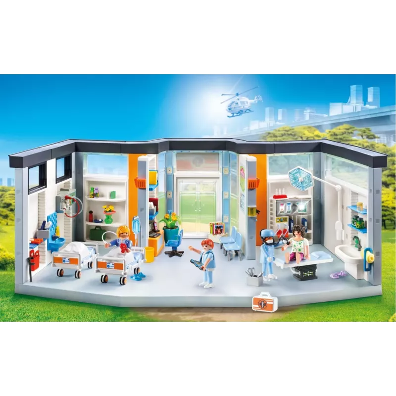 Speelgoedfiguur Playmobil 70191 ingerichte ziekenhuisvleugel 297 onderdelen