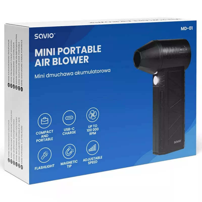 Savio MD-01 bladblazer 60 W 7,4 V 140 km/h lithium-ion (Li-Ion)