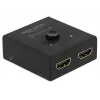 DeLock HDMI 2-1 bidirectioneel 4K 60 Hz compact - retail box - video-/audioswitch - 2 x HDMI - desktop (64072)