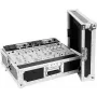 Mixercase Omnitronic MCV-19 8HE variabel — flightcase voor 19-inch rackapparatuur, 8 HE hoog, aanpasbare binnenindeling