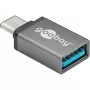Wentronic Goobay USB-C™-adapter - USB 3.0 A-bus, grijs - voor verbinding tussen USB-C™- en USB-A-apparaten (56621)