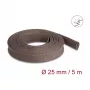 Kabelmantel DeLOCK 20906 bruin polyester 2,5 cm