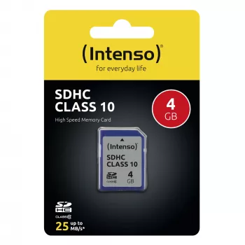 GEHEUGEN SDHC 4GB C10/3411450 INTENSO