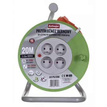 Activejet AJE-PB/20M kabelhaspel verlengsnoer 20 m
