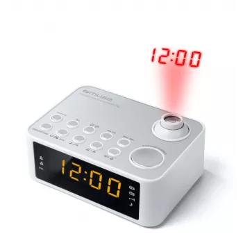 Clock Muse M-178 PW digitaal zilver wit