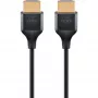 Goobay 75296 Slim High-Speed HDMI-kabel met Ethernet, 4K@60Hz, HDMI 2.0, male-male, 5 m, zwart