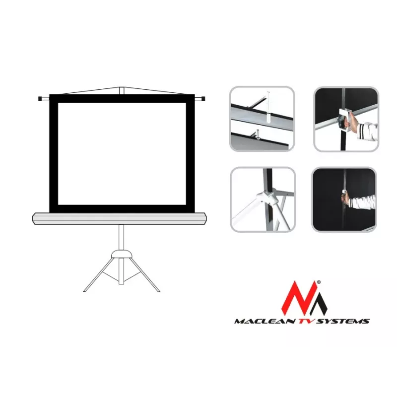 Statief projectiescherm Maclean MC-680 112 1:1 200x200