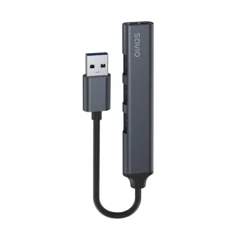 USB-hub SAVIO AK-70, 7-poorts USB 3.0, 4 bruikbare poorten, USB Type-A host, 5 Gbit/s overdracht, garantie 2 jaar