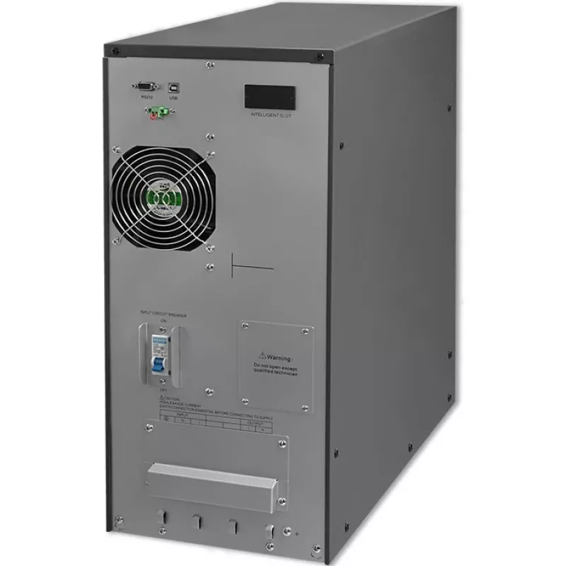 Qoltec 53982 online UPS met zuivere sinusgolf, 6 kVA / 4,8 kW, LCD, USB