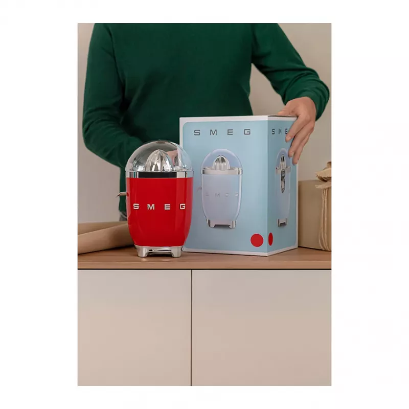Elektrische citruspers Smeg CJF11RDEU 70 W rood roestvrijstaal