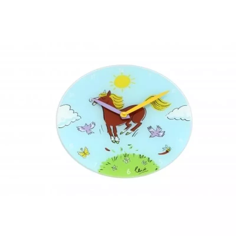 NeXtime klok 8812 Jump for joy, Ø30 cm, wandklok, blauw/meerkleurig