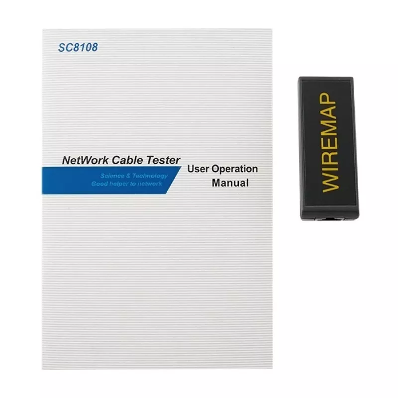 Kabeltester QOLTEC 54279 — RJ45, RJ12, BNC-testapparaat