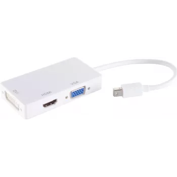 shiverpeaks ®-BASIC-S--adapter-Mini DisplayPort-stekker naar HDMI/DVI/VGA-bus, wit (BS10-01015)