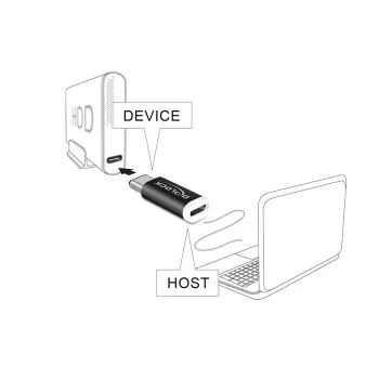 Delock - USB-adapter - 24 pin USB-C (M) naar Micro-USB Type B (V) - USB 3.1 - zwart (65678)
