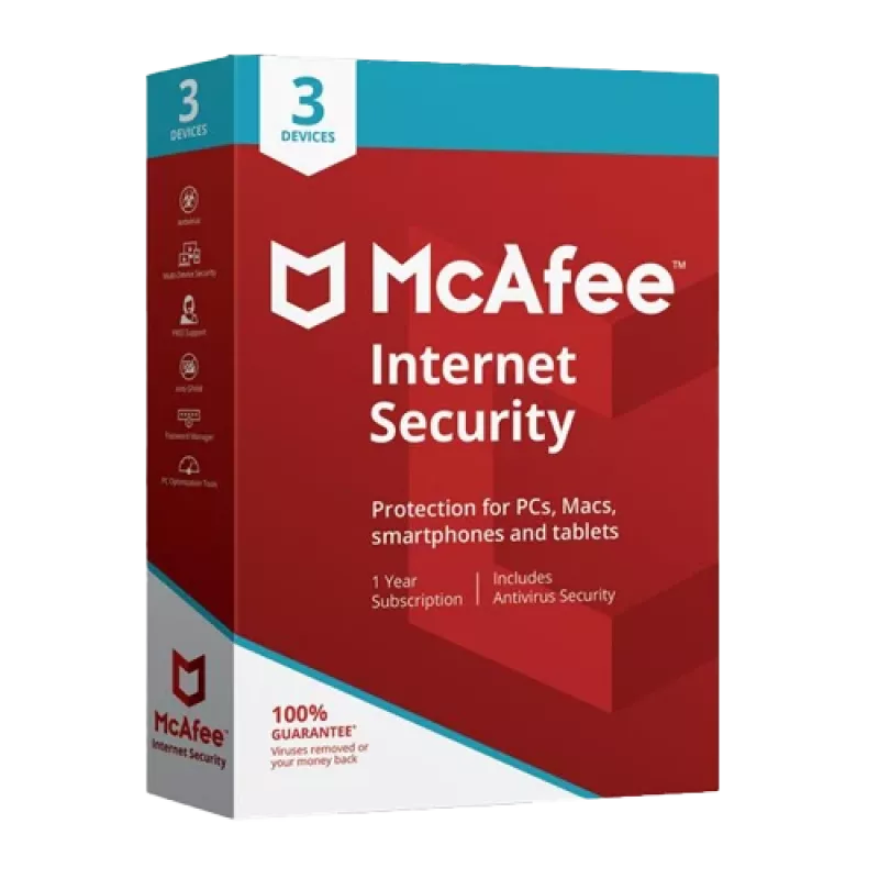 McAfee Internet Security - 3 gebruikers 1 jaar, Global