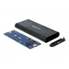 Delock - behuizing voor opslagmedium - M.2 - M.2 NVMe-kaart - USB 3.1 (Gen 2) - zwart (42614)