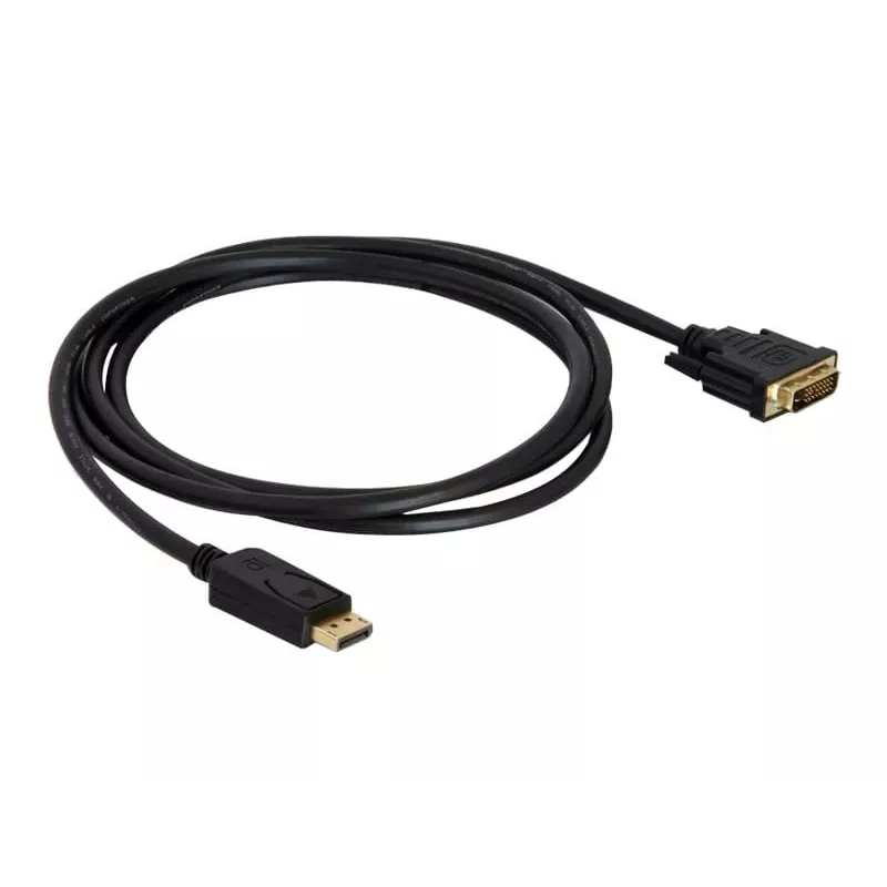 Delock kabel DisplayPort 1.1 stekker > DVI 24+1 stekker passief 1 m zwart (82590)