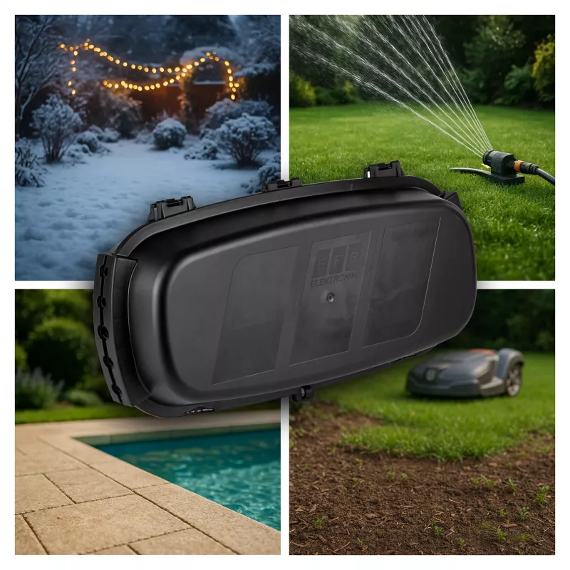 outdoorbox IP54 opklapbaar zwart 32x22x13cm
