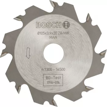 Bosch 3608641008 sleuffrees, 105 x 20 mm, 8 tanden, voor GUF 4-22 A en PSF 22 A