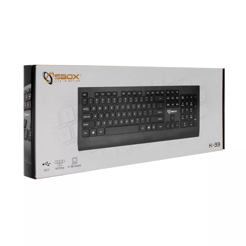 SBOX Toetsenbord K-33 US-model met USB- en HDMI-aansluitingen